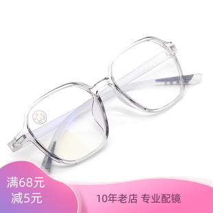男女款防蓝光有度数灰，透明超轻近视，板材眼镜框tr90丹阳