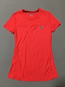 外贸原单 Lo*tto荧光橙色橘色圆领短袖T恤 运动速干科技面料精致