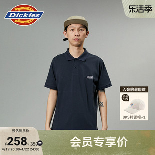 Dickies24春夏前胸刺绣logo短袖男式翻领Polo衫