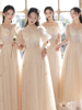 出租伴娘服2024春季婚礼姐妹，团仙气质礼服，裙女高级感合唱显瘦