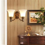 定制全铜美式灯具壁灯背景墙客厅，灯卧室床头灯，过道灯单头装饰灯