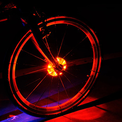 自行车灯夜骑风火轮装备单车车轮