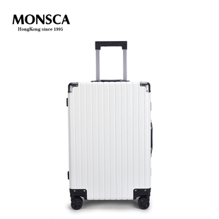 Monsca摩斯卡行李箱子女20寸万向轮铝框密码旅行箱2019拉杆箱
