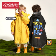 Joycorn加可儿童吃豆人联名雨衣D斗篷式防水带书包位男童女童雨披