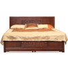 百年印记结婚床双人大床新古典床高箱中式实木床，1.8米榆木储物床