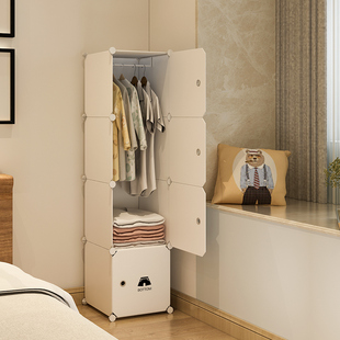 单人小衣柜简易组装卧室宿舍，单门迷你小型省空间小号储物收纳柜子