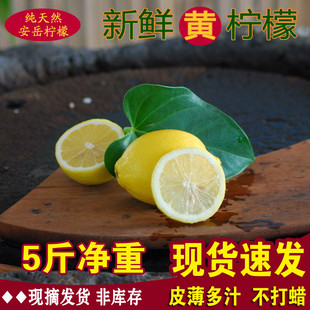 四川安岳柠檬新鲜黄柠檬尤力克应季水果一级果皮薄多汁5斤净重