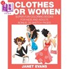 海外直订Clothes For Women  Super Fun Coloring Books For Kids And Adults (Bonus  20 Sketc 女装：儿童和成人超级有趣的