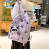 儿童春游双肩包库洛米印花背包中女小学生可爱帆布轻便书包一年级