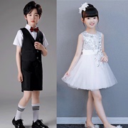 六一儿童演出公主，裙男女童白色蓬蓬纱裙，幼儿园大合唱表演鞋子裤袜