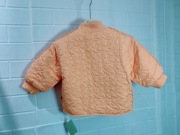 橘色儿童外套棉服夹棉开衫高领加厚内胆保暖上衣男女宝宝单件春款