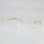 S925纯银眼镜 贵金属眼镜 男女款无框眼镜架 时尚镜框男J-1155
