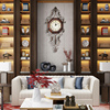 大号复古美式挂钟创意时，钟表铁艺静音，客厅欧式个性时尚家居装饰品