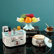 北欧水果盘家用客厅轻奢创意瓜子盘茶几干果盘欧式果盆装饰糖果盒