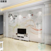 电视背景墙壁纸8d立体线条抽象山水墙纸壁画现代简约装饰影视墙布