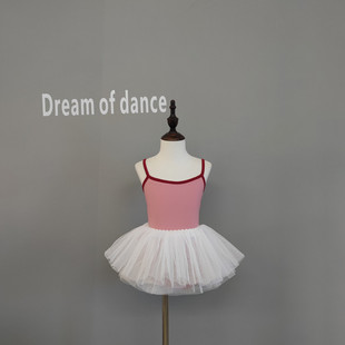 女童芭蕾舞专业体操服儿童舞蹈练功服女孩艺考吊带形体服跳舞衣裙