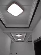 新中式实木双叶灯具卧室灯餐厅吸顶灯方形阳台过道灯客厅木艺正方