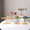 地中海风格创意木质小鱼摆件手工制作摆设桌面客厅儿童房装饰礼物