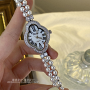 haida四叶草珍珠手表高级轻奢小众艺术气质复古手链表