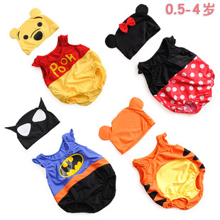 儿童泳衣男童0-4岁婴幼儿，小童1-2岁可爱连体，宝宝游泳馆卡通蝙蝠侠