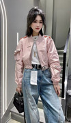 韩范时尚精致长袖短外套，女2024春季立领小众，气质减龄夹克上衣