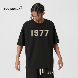 fogmurua复线第七季主线(季，主线)情侣1977潮牌t恤高街外穿男女款夏