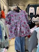 大码胖mm300斤韩国夏季时尚复古气质露背罩衫泡泡短袖上衣衬衫潮