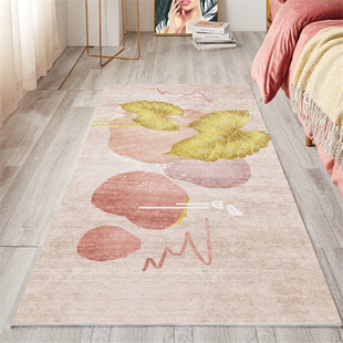 现代轻奢床边地毯卧室长条床边毯客厅床前地毯，家用防滑隔凉地毯