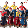 儿童藏族演出服六一女童表演服蒙古族舞蹈服装少数民族服分体套装