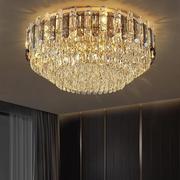 水晶吸顶灯欧式大气圆形现代简约餐厅卧室灯，年轻奢客厅灯