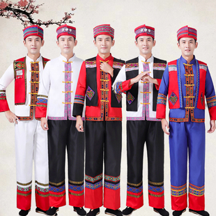 男少数民族演出服壮族苗族，侗族黎族葫芦丝傣族，广西三月三表演服装