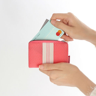 韩国monopoly 时尚透气小收纳包化妆包男女卡包数码手拿包 小号