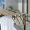 813阳台折叠晾衣架户外伸缩晒衣架家用推拉式窗外室外凉衣杆
