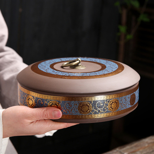 紫砂茶叶罐陶瓷大号码，密封存醒茶罐，白茶普洱茶盒茶饼罐茶叶收纳盒