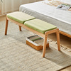 实木床尾凳卧室床前凳布艺长条凳简约现代餐桌凳家用椅子床边板凳