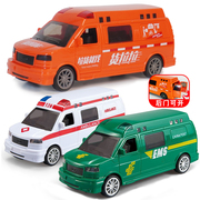 儿童声光惯性玩具汽车邮政车模型EMS快递车救护车警车货拉拉货车
