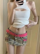 辣妹y2k牛仔短裙女夏季低腰性感，a字裙小个子短裤包臀裙裤半身裙子
