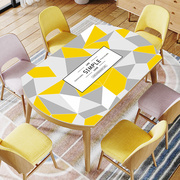 椭圆形餐桌布pvc软玻璃桌布防水防油免洗 可折叠圆桌桌垫家用台布