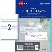 美国艾利(avery)947000桌卡席卡摆台签名牌，a4纸电脑办公打印标签，纸210*75.25mm.150g.2个张.25张本
