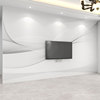 墙纸3d立体现代简约飘带电视，背景墙壁布客厅沙发墙布壁画卧室壁纸