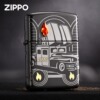 正版zippo打火机75周年纪念限量双打小车c23火力全开黑冰盔甲