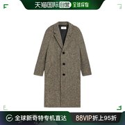 香港直邮Celine 人字纹单排扣羊毛大衣 2M76B331P.