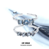 冰岛系列925纯银戒指小众，设计冷淡风高级锆石，百搭开口食指情侣戒