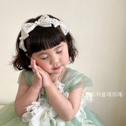 蕾丝蝴蝶结发箍女儿童，可爱头箍发饰女童宝宝，发捆韩版公主发卡头饰