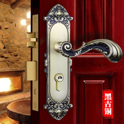 基亚欧式全铜门锁纯铜静音室内门锁，实木门锁别墅，卧室房门锁执手锁