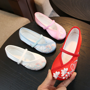 儿童绣花鞋女童宝宝鞋，民族风古风汉服，老北京布鞋表演舞蹈鞋子