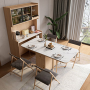 定制餐桌餐边柜椅子组合一体多功能可折叠伸缩家用小户T型日式实