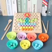 幼儿园0-3岁蒙氏早教教具儿童益智玩具精细动作专注力训练夹珠子