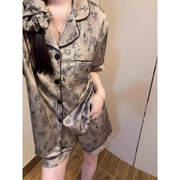 Hellokitty睡衣女夏季2025新款冰丝可爱鬼丝绸短袖夏天家居服套装