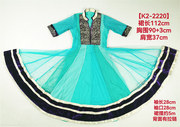 超值印度安娜卡莉大摆舞裙宝莱，坞卡塔克表演练习舞蹈服连身裙浅绿